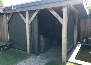 Verandadoek shadow comfort Deep grey met deelbare rits