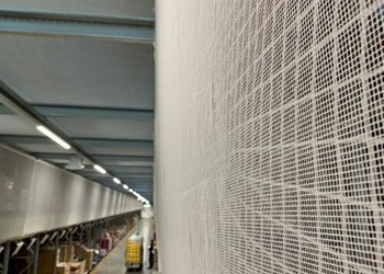 Levering en montage brandvertragende netten Jumbo logistiek magazijn Nieuwegein
