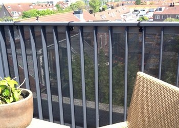 winddoek donkergrijs 285 gr/m2 tbv balkon
