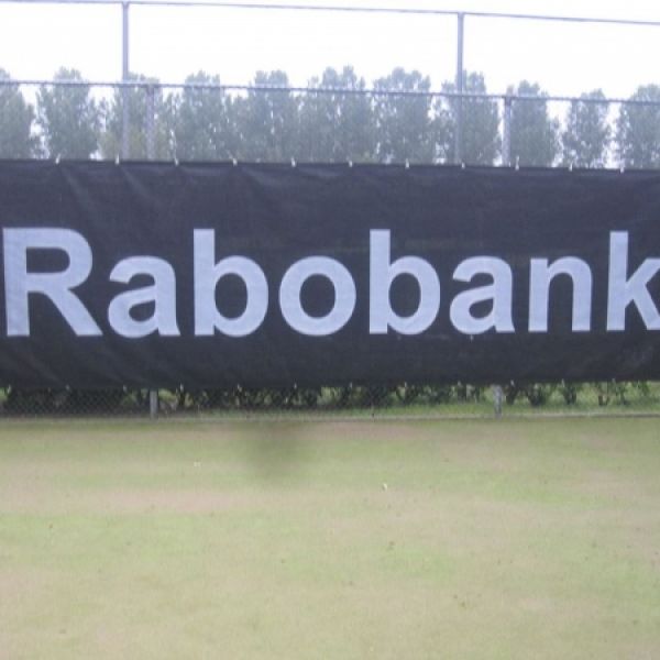 Winddoek tennis zwart Rabobank