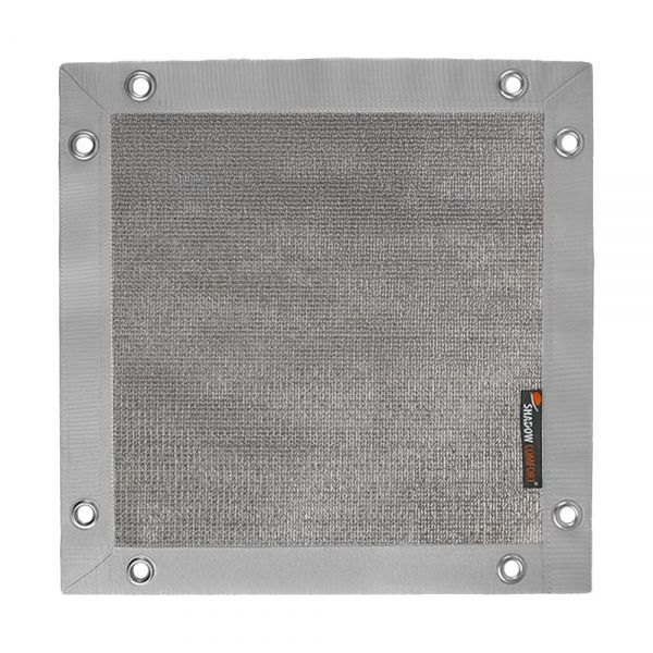 Winddoek Standard 180 Silvergrey met polypropyleen band