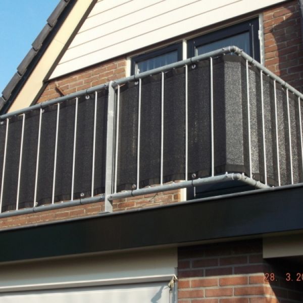 winddoek standard 180 black balkon