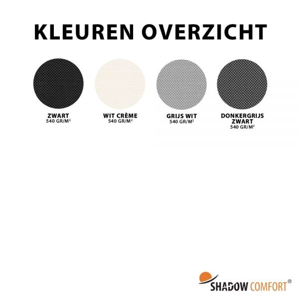 Kleurenoverzicht screendoek - Verandazeil
