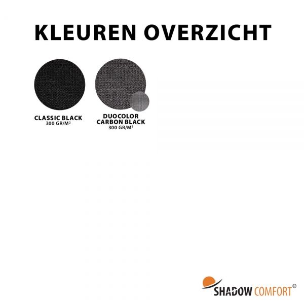 Kleurenoverzicht HDPE 300 grams - Verandazeil