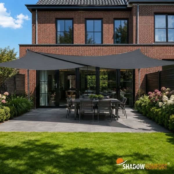 Schaduwdoek DuoColor Carbon Black - Shadow Comfort