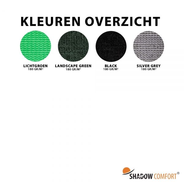 Kleurenoverzicht winddoek 180 gr