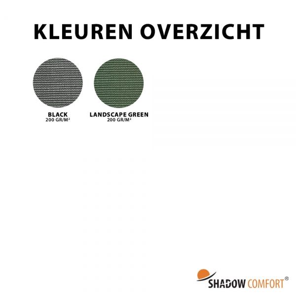 Kleurenoverzicht winddoek 200 gr