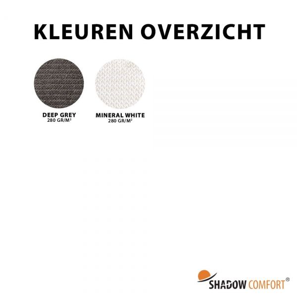 Kleurenoverzicht winddoek 280 gr