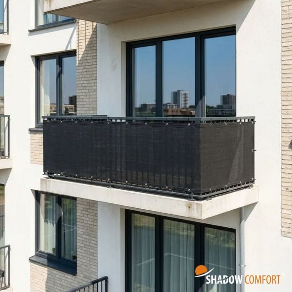 Balkondoek DuoColor Carbon Black - Shadow Comfort