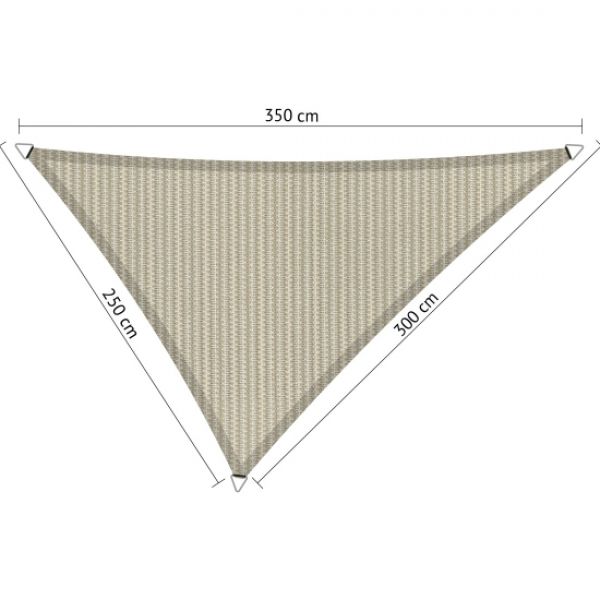 Schaduwdoek Driehoek 2,50x3,00x3,50 meter