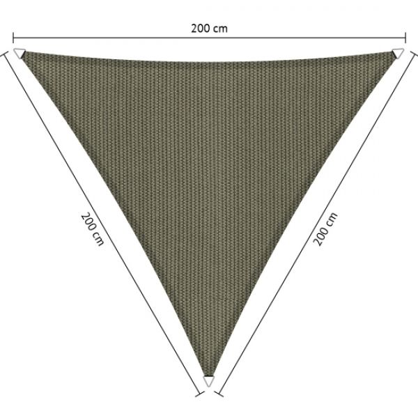 Schaduwdoek Driehoek gelijkzijdig 2,00x2,00x2,00 meter