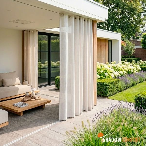 Buitengordijn Arctic White - Shadow Comfort