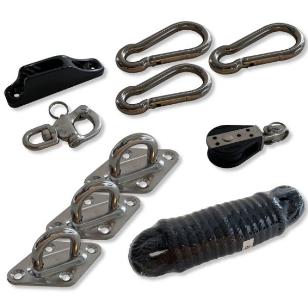 RVS bevestigingsset  M10 driehoek shadow comfort