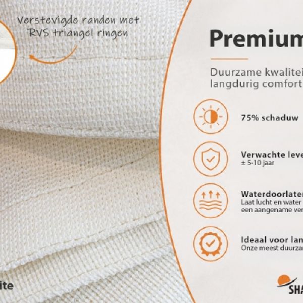 Schaduwdoek Mineral White - Shadow Comfort
