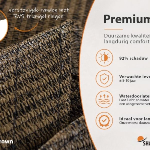 Schaduwdoek Japanese Brown- Shadow Comfort
