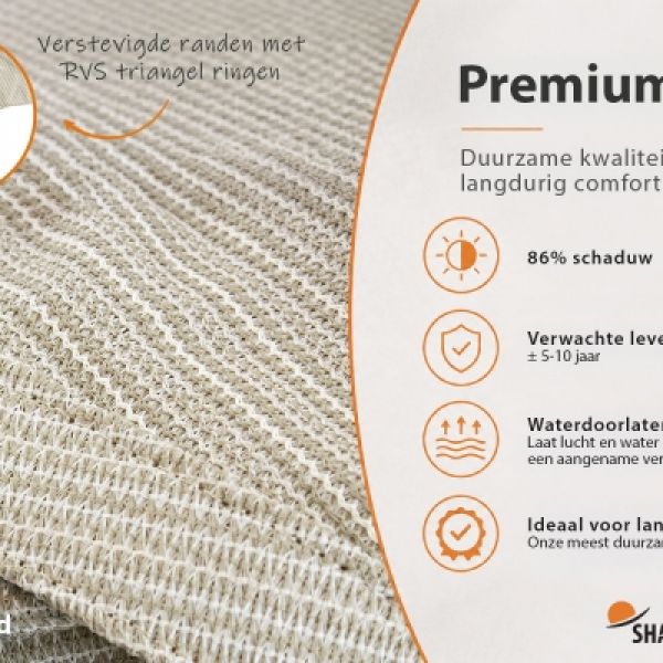 Schaduwdoek Sahara Sand - Shadow Comfort