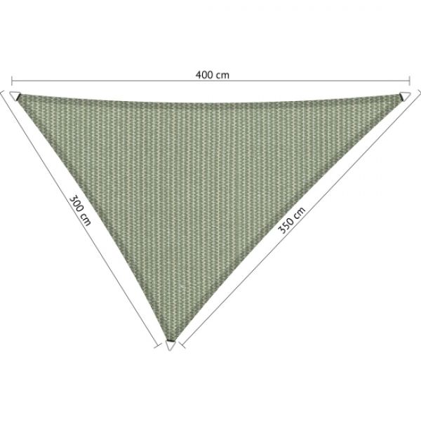 Schaduwdoek Moonstone Green driehoek 300x350x400