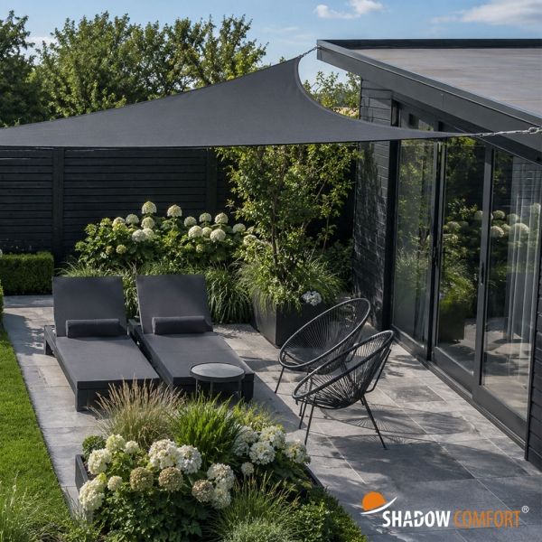 Schaduwdoek DuoColor Carbon Black - Shadow Comfort