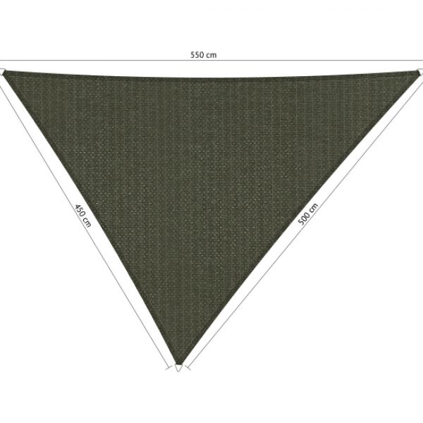 Schaduwdoek Deep Grey driehoek 450x500x550