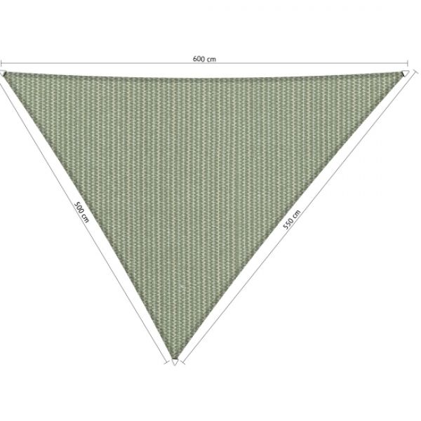 Schaduwdoek Moonstone Green driehoek 500x550x600