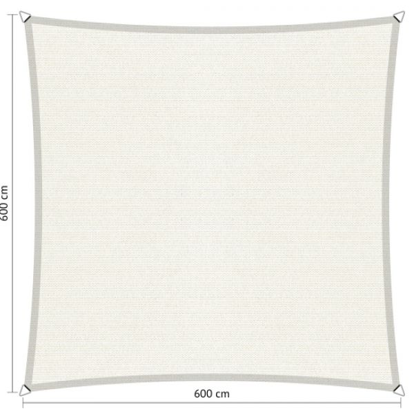 Schaduwdoek Arctic White vierkant 600x600