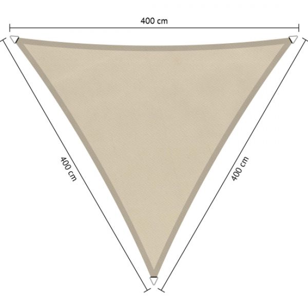 Waterdicht schaduwdoek Island White driehoek 400x400x400