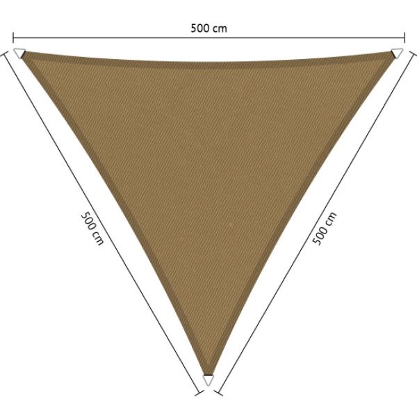 Waterdicht schaduwdoek Original Camel driehoek 500x500x500