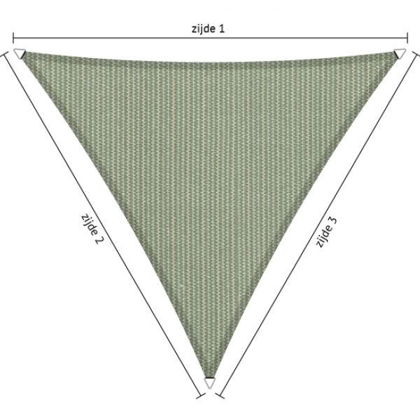 Maatwerk gelijkzijdige driehoek Moonstone Green