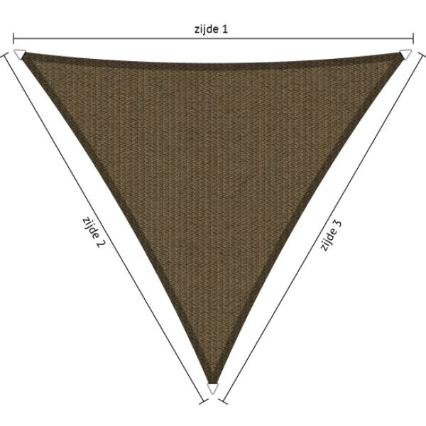 Maatwerk gelijkzijdige driehoek Japanese Brown