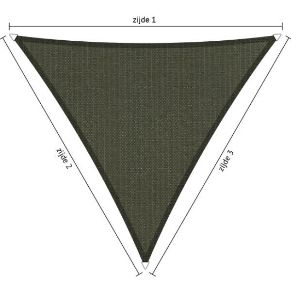 Maatwerk gelijkzijdige driehoek Deep Grey