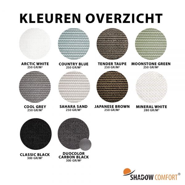 Kleurenoverzicht