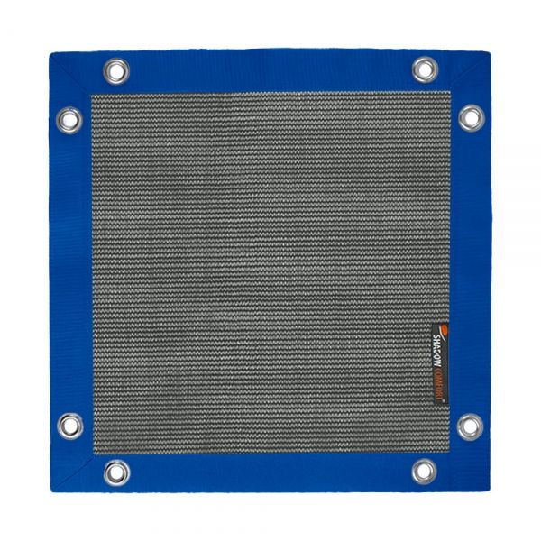 Winddoek black 200 gram met blauwe band