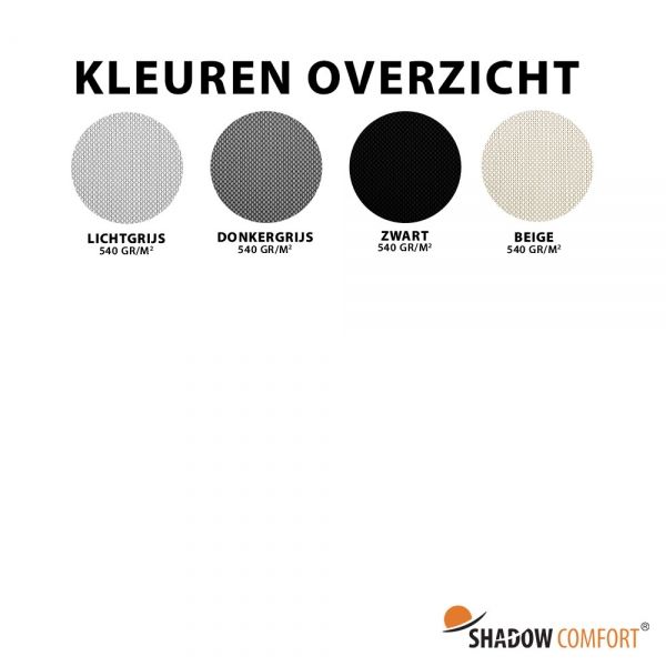 Kleurenoverzicht screendoeken