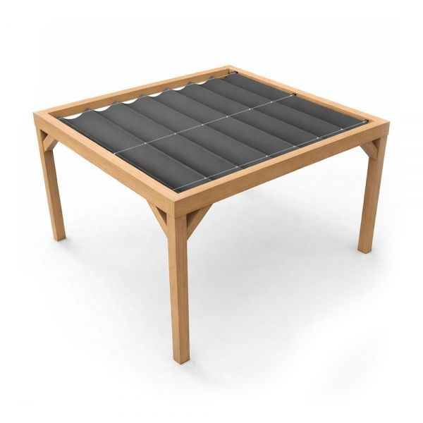 Pergola met harmonicadoek 404x394