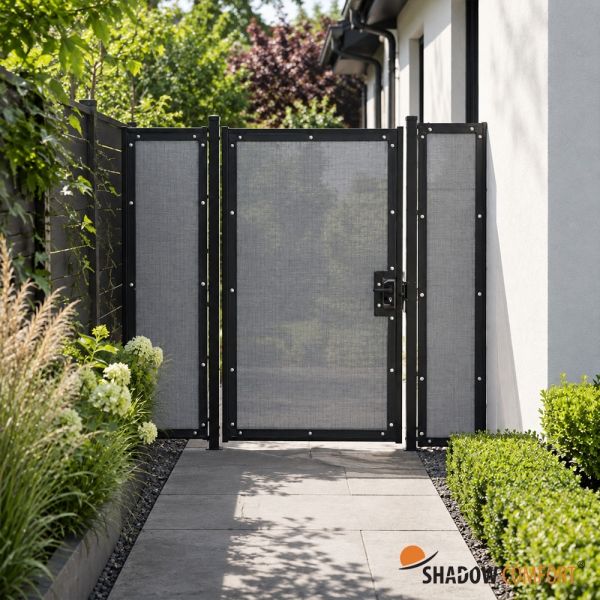 Zichtdoek Tuinpoort maatwerk Cool Grey