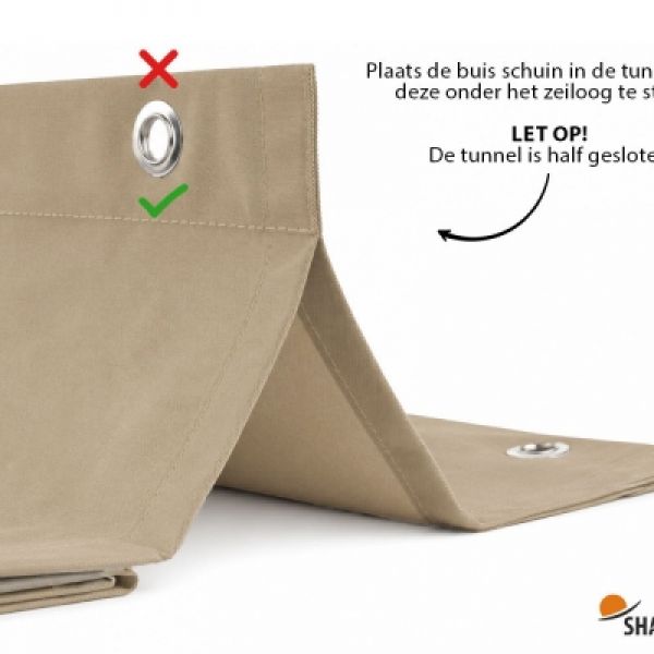 Waterdicht harmonicadoek Urban Taupe