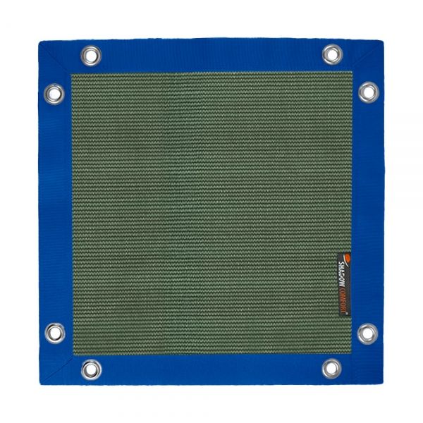 Winddoek landscape green 200 gram met blauwe band