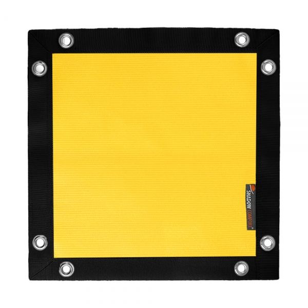 Winddoek Premium 230gr Sunshine Yellow met zwarte band en ogen