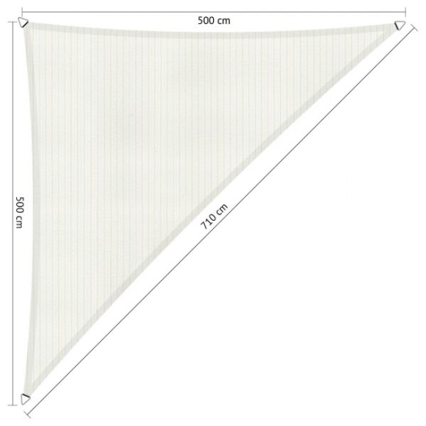Shadesail Shadow Comfort, 5,0x5,0x7,1 Mineral White
