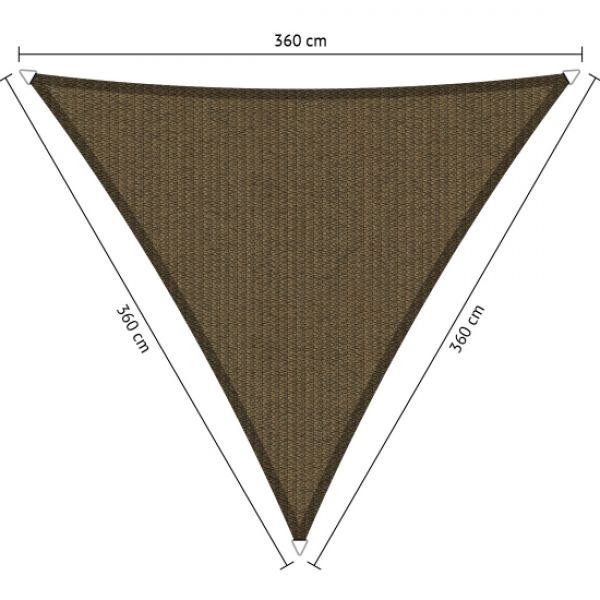 Triangle 3,6x3,6x3,6 meter Japanese brown