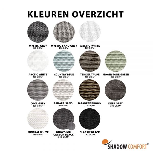 Kleurenoverzicht