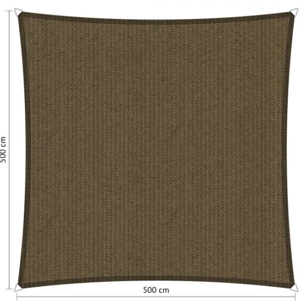 Shadesail shadow comfort, 5,0x5,0x5,0x5,0 Japanese brown
