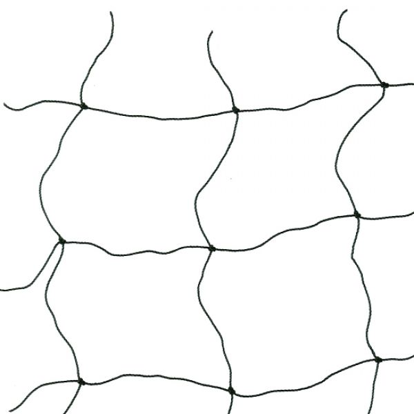 Polyethyleen geknoopt net, maas 10x10 cm., draaddikte 1,3 mm.