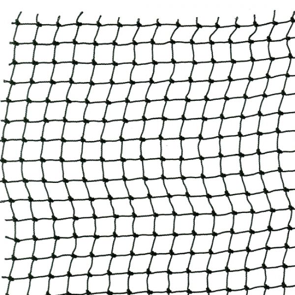 Polyethyleen geknoopt net, maas 1,8x1,8 cm., draaddikte 1,3 mm.