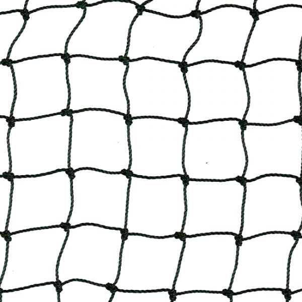 Polyethyleen geknoopt net, maas 2,6x2,6 cm., draaddikte 1,3 mm.