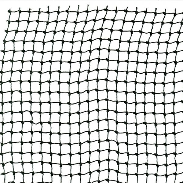 Polyethyleen geknoopt net, maas 1,5x1,5 cm., draaddikte 1,3 mm.
