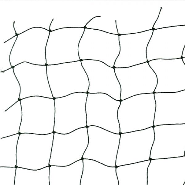 Polyethyleen geknoopt net, maas 5x5 cm., draaddikte 1,3 mm.