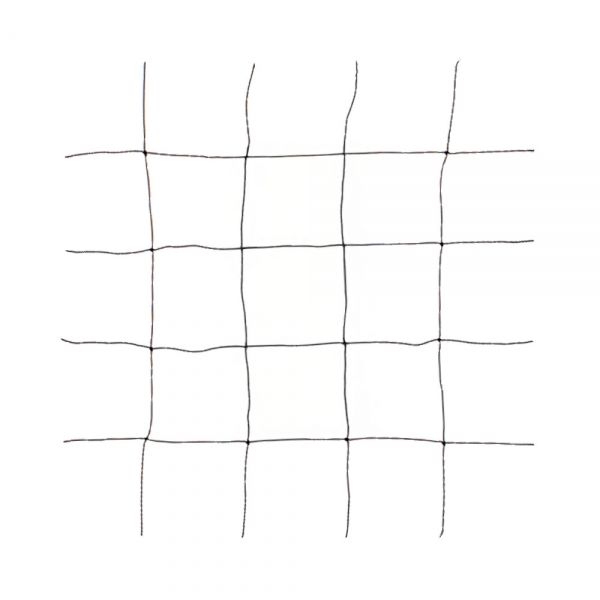 Geknoopt PE net op rol, maas 10,0x10,0 cm., draaddikte 1,3 mm.