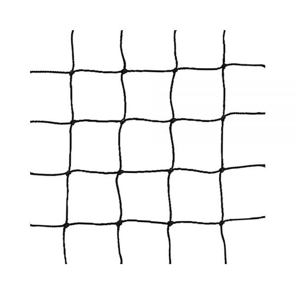 Geknoopt PE net op rol, maas 12,0x12,0 cm., draaddikte 3 mm.