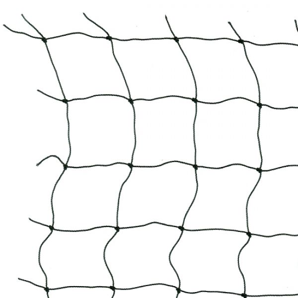 polyethyleen geknoopt net, 6x6 cm., draaddikte 1,3 mm.